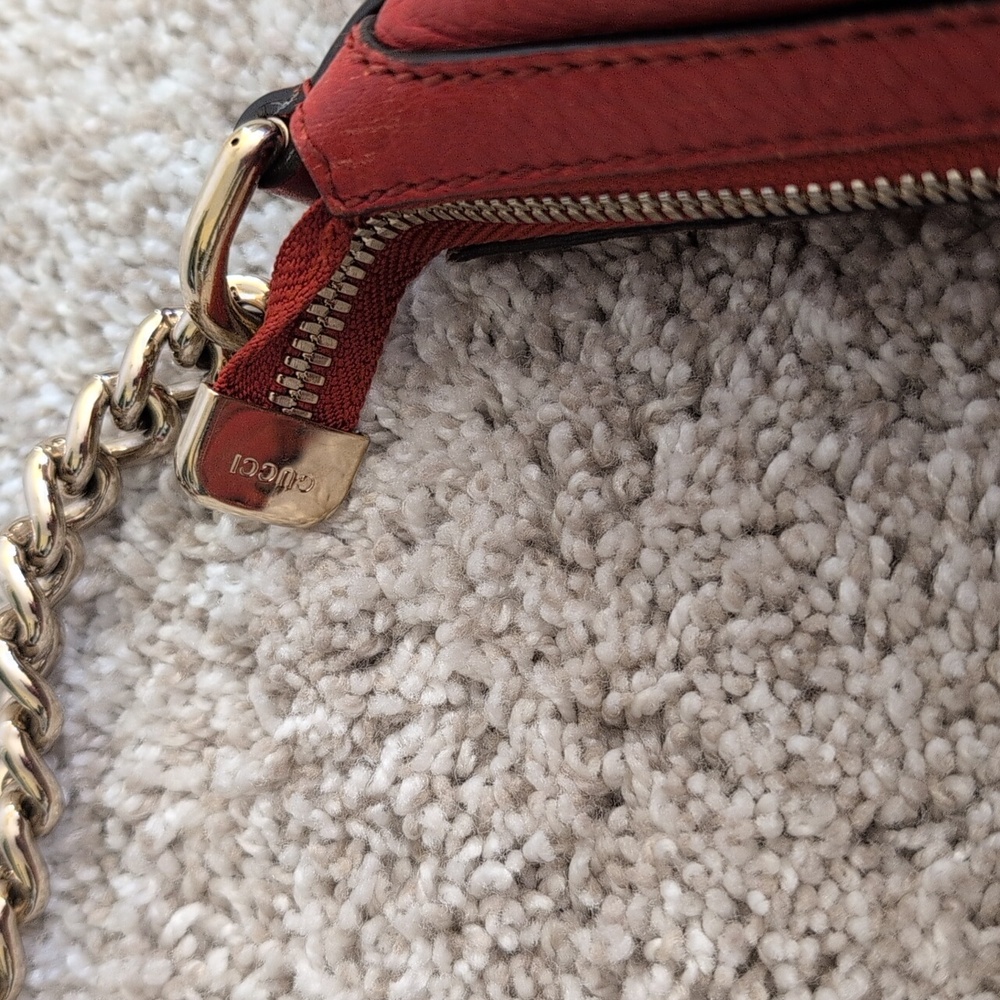 Gucci Soho Red Hobo EUC - Picture 10 of 14